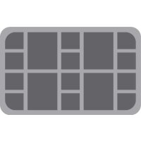 HSCU060BO 60 mm Half-Size Schaumstoffeinlage mit 16 Fächern (will be ordered for you/not a stock item)