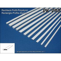 PK-PRO Polystyrol Rechteck Profil 0,5x2,0mm (330mm)