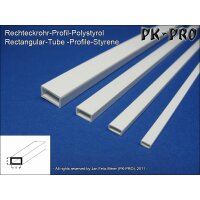 PK-PRO Polystyrol Rechteck-Rohr Profil4x2mm (330mm)
