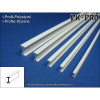 PK-PRO Polystyrol Doppel T Profil 4,0x2,0mm (330mm)