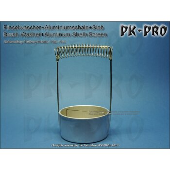 PK-Pinselwascher+Aluminiumschale+Sieb