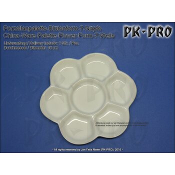PK-Porzellanpalette-Blütenform-7-Näpfe-(15cm)