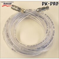 H&S-Braided hose for airbrush holder in module contruction, 1 m / 3 ft, quick coupling nd 2.7, connection M5a-[110283]