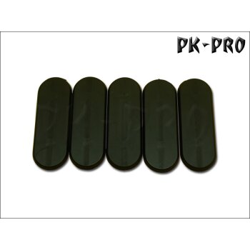 25mm x 70mm Oval Bike /Kavalleriebases (optional Miniature Slot) (5x)