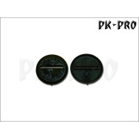 40mm Rund mit Lippe Texturiert (Magnet Slot + offener Miniatur Slot) (5x)