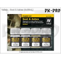 Vallejo-Pigment-Set-"Soot-&-Ashes"-(4x35mL)