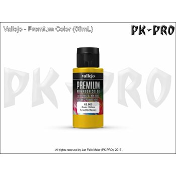 Vallejo-Premium-Basic-Yellow-(Polyurethan)-(60mL)