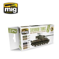 A.MIG-7170 WWII European Theater Of Operations Sherman Tanks (6x17mL)