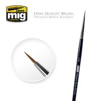 A.MIG-8600 Premium Marta Kolinsky Round Brush (2/0)