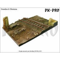 Scenics-Diorama-Bases-31x21cm-Country-road-cross-w.-railway