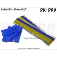 PK-COMBO Green Stuff Roll 12" (30cm) + Instant-Sil-Blue-(35g)