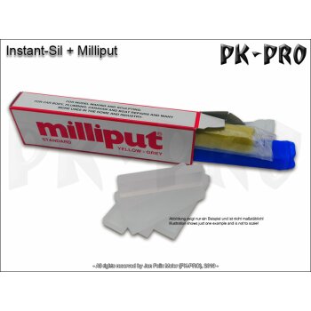 PK-COMBO Milliput-Standard-(113.4g) + Instant-Sil-Clear-(35g)