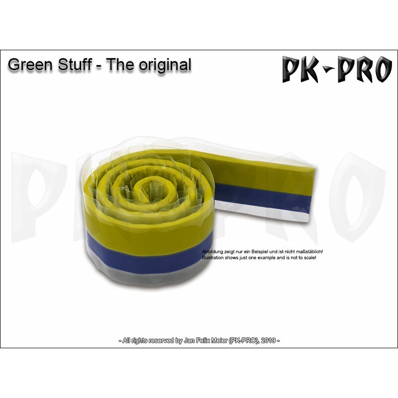 60cm 2-Komponenten-Epoxy-Modelliermasse Green Stuff Rolle 24" 