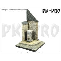 Street-Corner-with-Waterpump-Normandy-(15,5x15,5cm)