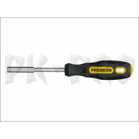 Screwdriver with 1/4" female hex drive and magnetic holder
