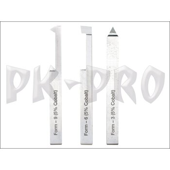 Three piece thread cutting set (8 x 8 x 80 mm) HSS