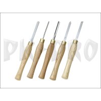 Drechselbeitelsatz HSS, 5-tlg. im Holzkästchen