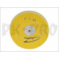 Treated muslin polishing wheel, stiff, Ø 100 x 15 mm for PM 100