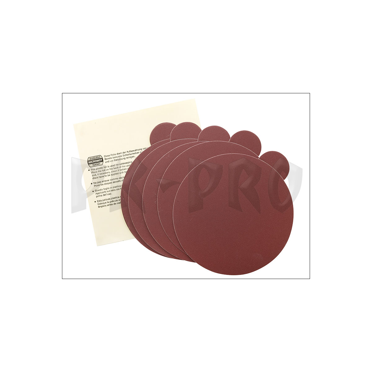 Selfadhesive corundum sanding discs for TG 125/E, 240 grit, 5 discs