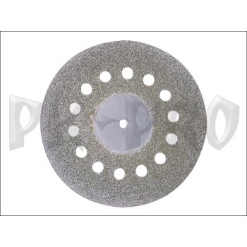 Diamantierte Trennscheibe (Ø 38 mm) mit Kühllöchern , + 1 Träger