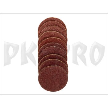 Ersatzschleifscheiben, 18 mm für Gummiteller, je 10 Stück Korn 120 + 150