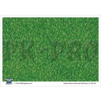 Stained Glass Diamonds - Old Green