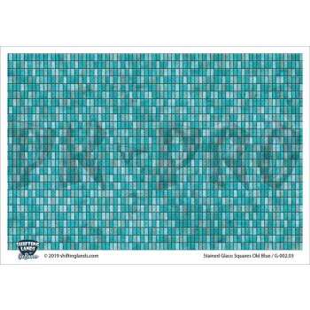 Stained Glass Squares - Old Blue