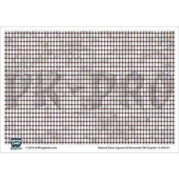 Stained Glass Squares & Diamonds - Old Grayish