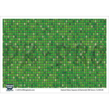Stained Glass Squares & Diamonds - Old Green