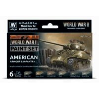 Model-Color WWII American Armour & Infantry (6x17mL)