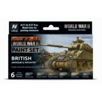 Model-Color WWII British Armour & Infantry (6x17mL)