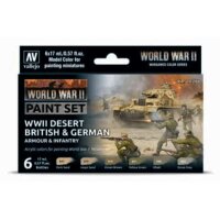 Model-Color WWII Desert British & German Armour &...