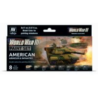 Model-Color WWIII American Armour & Infantry (8x17mL)