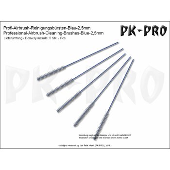 PK-Profi-Airbrush-Reinigungsbürsten-Blau-2,5mm-(5x)