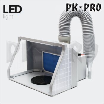 WT-Airbrush Spray Booth Kit Filter Extraction Paint Art Craft 9m³/min LED-Wiltec-900