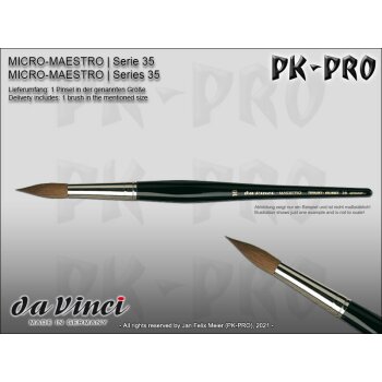 MAESTRO Water Colour Brush Extra Long And Pointedly Shaped - Series 35 - Size 2/0