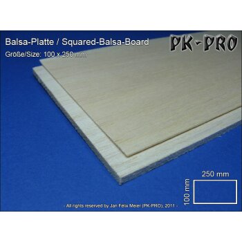 PK PRO Balsa Board 1.0/100x250mm