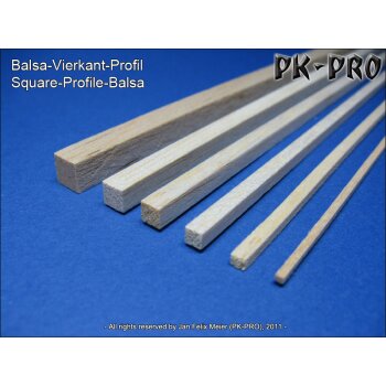 PK PRO Balsa Profile 4x4/25mm
