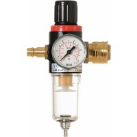 Plug-in pressure reducer with water separator