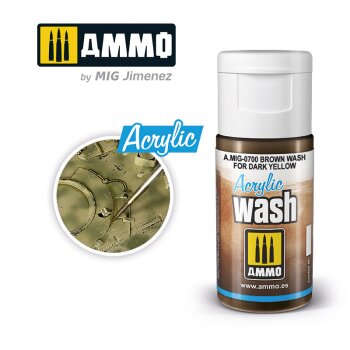 Acrylic Wash Brown Wash For Dark Yellow (15mL)