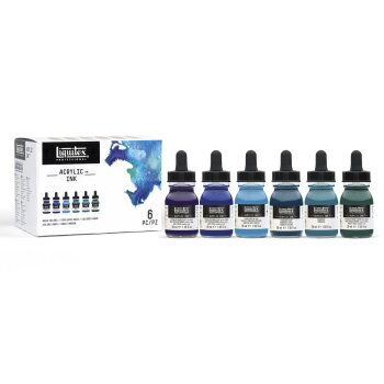 LQX ACRYLIC INK AQUA COLORS SET 6X30ML
