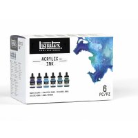 Liquitex Professional Acrylic Ink Set Wassertöne 6x30ml