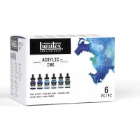 LQX ACRYLIC INK AQUA COLORS SET 6X30ML