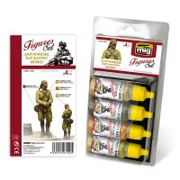 Japanese Infantry WWII Figures Set (4x17mL)