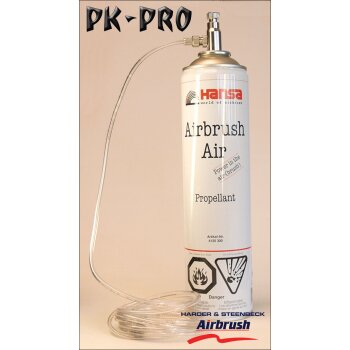 H&S-Druckventil für Airbrush-Air mit Schlauch 2,5m (2x4mm), G 1/8" IG-[218893]
