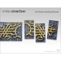 Tribal Stonefloor Bases - 25x50mm Diorama (6)