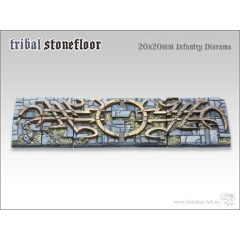 Tribal Stonefloor Bases - 20x20mm Diorama (14)