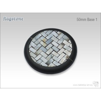 Flagstone Bases - 50mm Round Lip 1