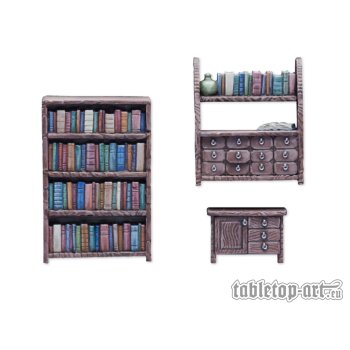 Bookshelfs and Commode Set (3)