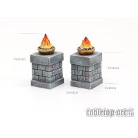 Fire Bowls On Pillars - Set 1 (2)